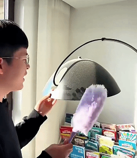 Magic Static Dusting Brush with 5 Replacement Heads | Powerful Adhesion Without Raising Dust | Long Fibres for Deep Cleaning | Replaceable Head + Foldable Storage | Household Dusting Wonder