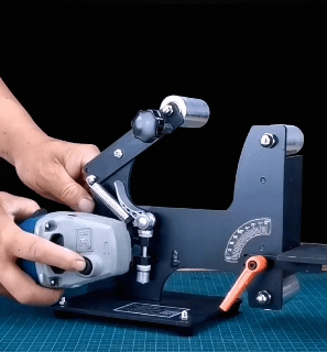 Wide Belt Sander Adapter Kit for Angle Grinders with 5 Sanding belts- Convertible Sanding Head for Metal/Wood/Plastic Grinding & Polishing | M10/M14 Thread Options