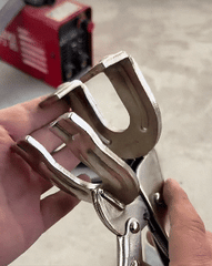 9-inch U-Shaped Welding Locking Pliers, Adjustable Multifunctional Metal Welding Clamp Pliers Quick-lock Release for Easy Removal