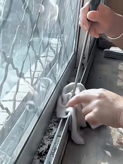 2Pcs Power Scrub Window Brush for Hard-to-Reach Grooves and Corners Green