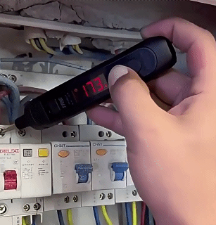 Digital Voltage Tester 12–300V AC Voltage Detection Non-Contact NCV Sensing Live/Neutral Wire Identification Positive/Negative Polarity Detection Continuity Testing Flashlight Illumination USB Charging