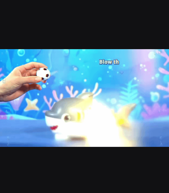 Electric Blowing Ball Shark Toy – LED Lights, Music, Obstacle Avoidance & Walking Cartoon Shark for Kids