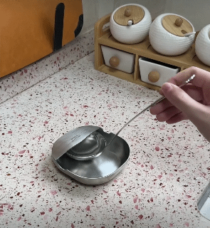 Kitchen Stainless Steel Ladle Holder: Drip Tray for Ladles, Chopstick Rest, Plate Holder, Rice Spoon Tray, Buffet Spatula Tray – Thickened 304 Stainless Steel, Freestanding, Tilt-Proof