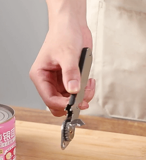 The Ultimate Tool for Opening Chain-Style Tin Cans | Heavy-Duty Stainless Steel Vintage Can Opener | Multifunctional Manual Beer Opener and Cutting Tool