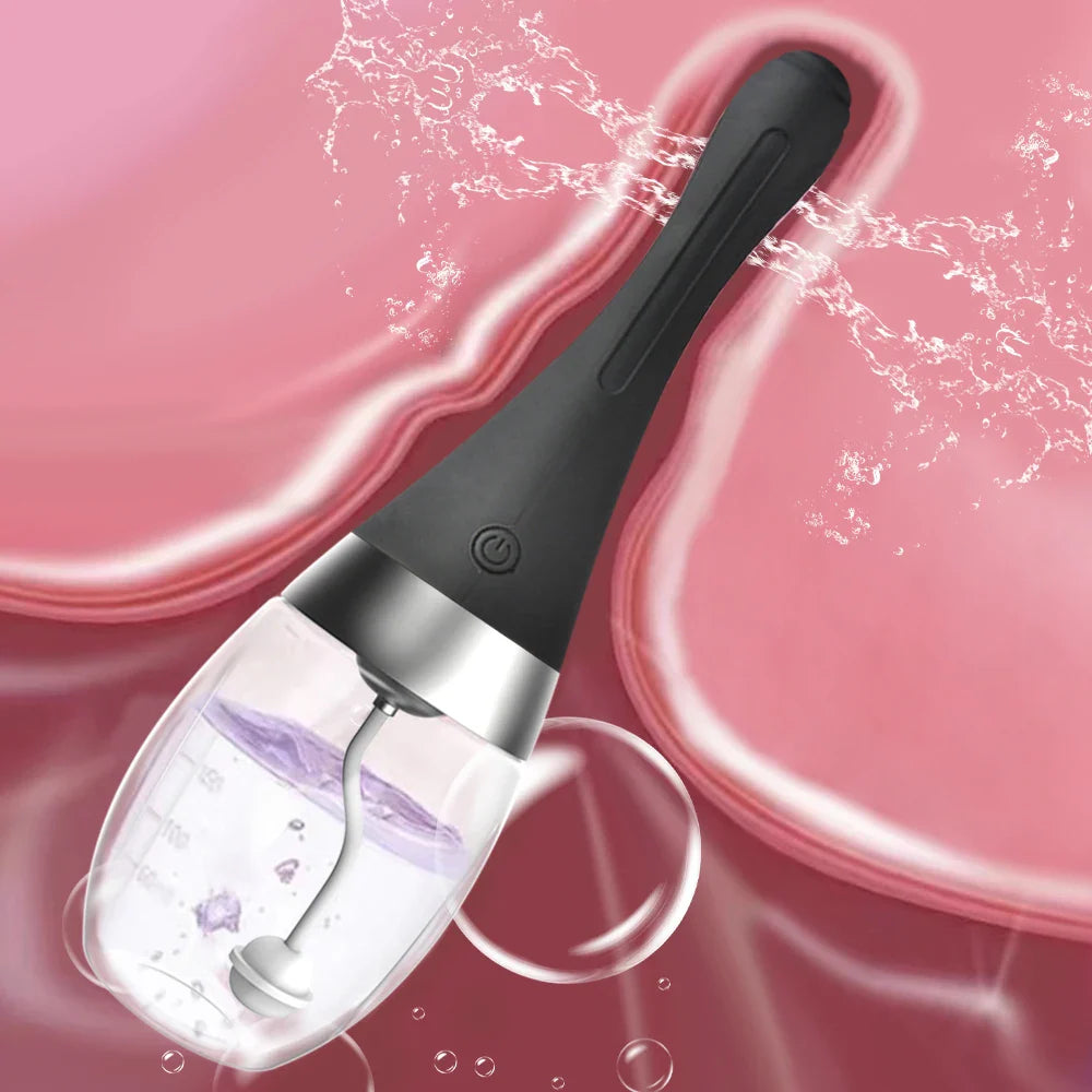 Anal Cleaner Silicone Health Automatic Enema Sex Colon Vaginal Tool Anal Plug Butt Douche Shower Cleaning Enemator for Men Women