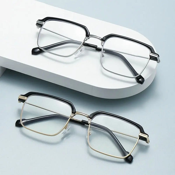 Anti-Blue Light Reading Glasses Fashion Classic Metal Half-frame Readers Eyewear Men Women Eye Protection Presbyopia Eyeglasses