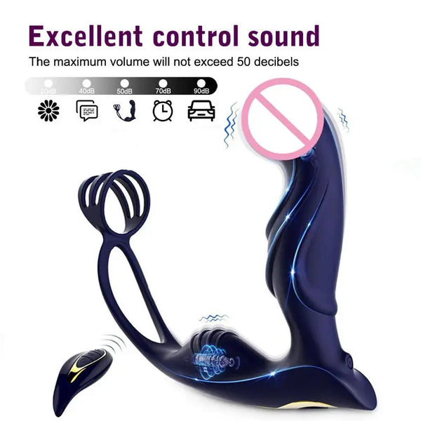 Prostate massager male masturbator anal plug trainer wearable erotic products