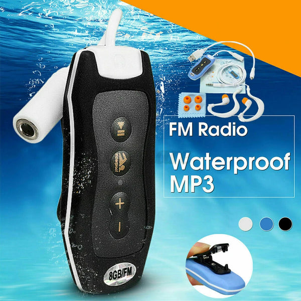 2 IN 1 Mini FM Radio MP3 Music Player IPX8 Waterproof Rechargeable with Vedio Media 4G Underwater Running Electronic Devices Mp3 Player