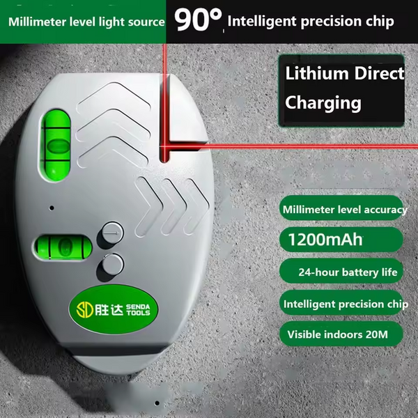 High-precision Vertical Mouse Laser Level 24 hours Long battery life USB rechargeable 90 Degree Wire Projector Right Angle Laser Level