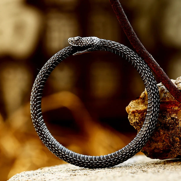 Titanium Snake Necklace Pendant Unique Vintage Jewelry