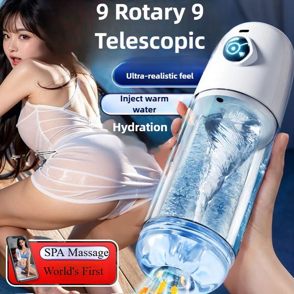 World First SPA Water Bath Rotating Fully Automatic Telescopic Sucking High Stimulation9 Mode  Masturbator