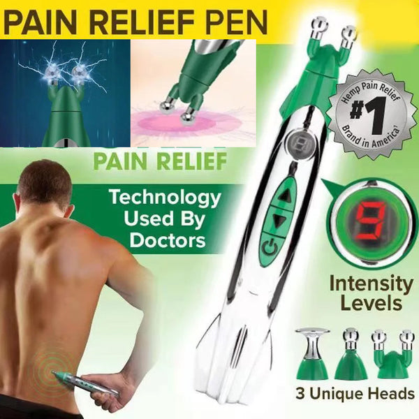 3 In 1 Electronic Acupuncture Pen Multi-Function Electronic Relief Therapy Massage Head Electrotherapy Meridian Energy Pen