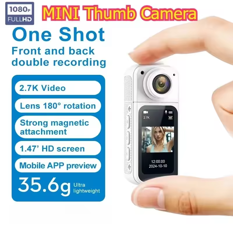 2.7K Mini Wifi 180° Twist Lens Action Camera Dash Action Moto Professional 1080P Small Motorcycle Cycling Video Bodycams