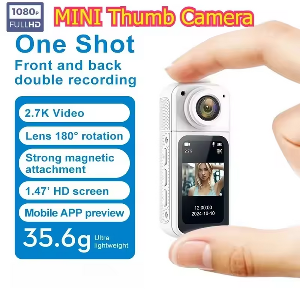 2.7K Mini Wifi 180° Twist Lens Action Camera Dash Action Moto Professional 1080P Small Motorcycle Cycling Video Bodycams