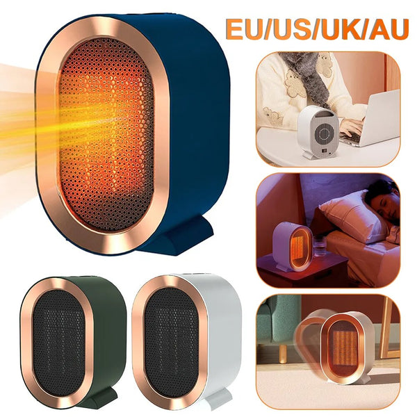 1200W Electric Heater Mini Portable Fan Heater PTC Ceramic Heating Warm Air Blower Home Office Warmer Machine