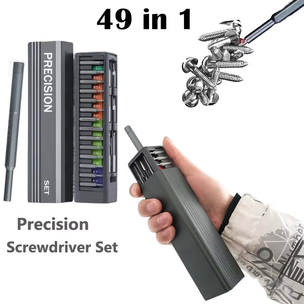 New 49 in 1 Precision Screwdriver Set with 46 Magnetic S2 Phillips Torx Bits Professional Repair Tools Kit for PC Phone Small Appliance Watch Glasses and Others