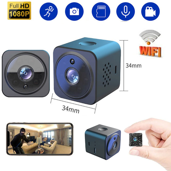 AS02 Mini Camera WiFi Infrared Night Vision Camera Voice Intercom Smart Home Wireless Security Monitor Support Goodcam App