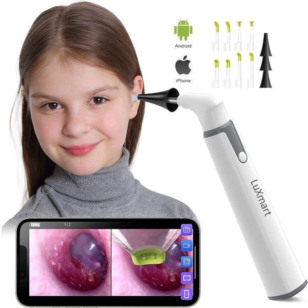 Ear Camera Endoscope 3.9mm Wireless Otoscope HD WiFi Ear Scope with 6 LED for Kids and Adults