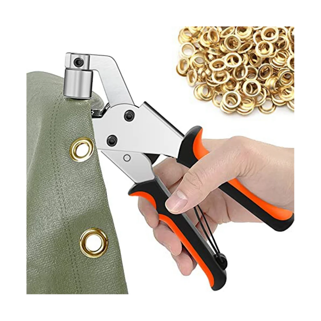 EyeletPliers for Tarpaulins,EyeletPliers Set with 100 Eyelets Silver ...