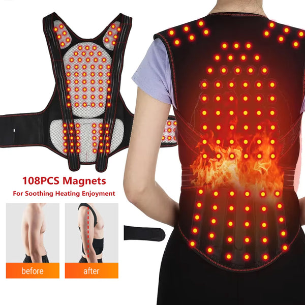Self-heating Magnet Warm Vest Waist Brace Support Belt Lumbar Pad Corset for Back Support Pain Relief Adjustable posture corrector