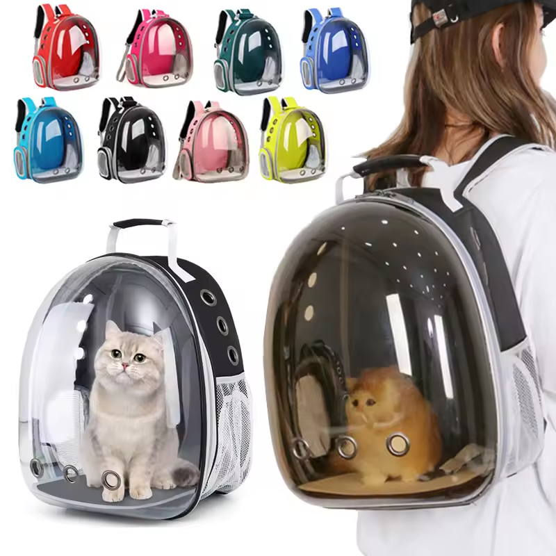 Cat Pet Carrier Transparent Capsule Bubble Backpack Pet Backpack Small Animal Puppy Kitty Bird Breathable Pet Carrier for Travel