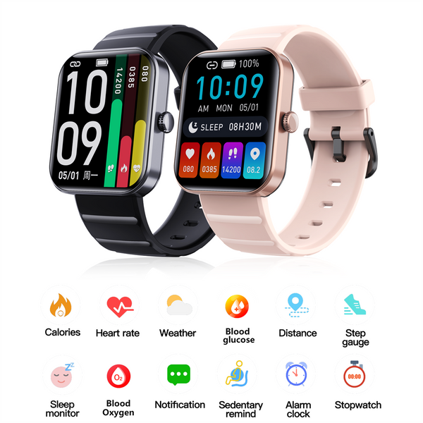 F21Pro Blood Sugar Monitor Watch Painless Non-invasive Blood Glucose Smart Watch Bluetooth Fashion  Sports Watch for Men Women