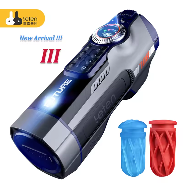 World's Best Leten® Automatic High Speed Retractable Variable Compartment Pressure Audible Heated Powerful Male Sex Machines Sucking Masturbation Cups