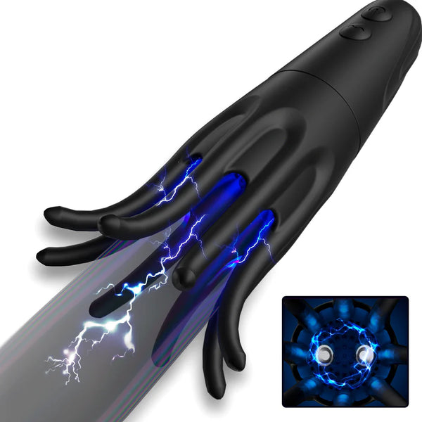 Glans Trainer for Men Powerful Vibrating Penis G Spot Masturbator Soft Fingertip Prolong Endurance Massage Vibrator Erotic Toys