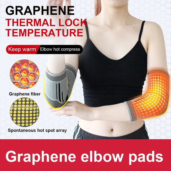 1 Pair Self Heating Elbow Support Pad Arm Compression Support Elbow Sleeve Protector for Tendonitis Tennis Outdoor Activities
