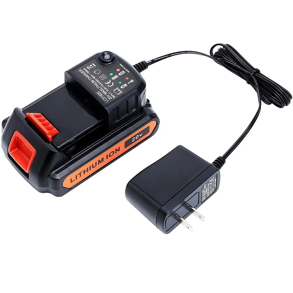 LCS1620 Li-Lithium Battery Charger For Black&Decker 10.8V 14.4V 20V Li-ion Electric Drill Tool For LBXR20 LB20 LBX20 LBX4020