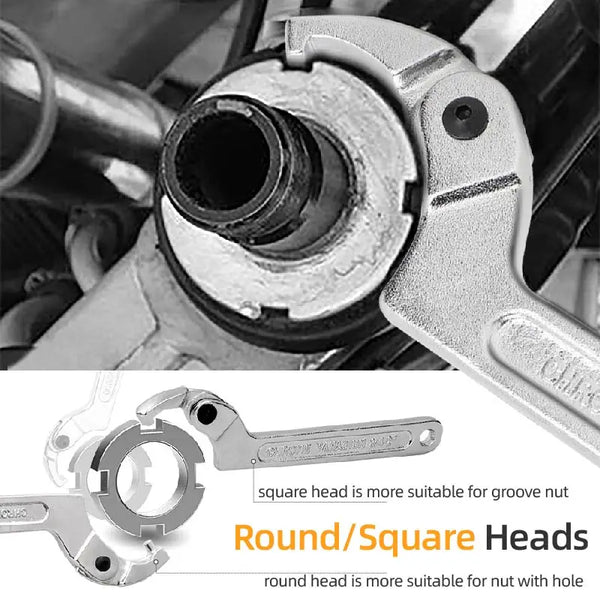 7/8/12/15 Inch Adjustable Wrench Hook C Type Square & Round Wrenches Tool Nuts Bolts Hand Tool 19-51mm 32-76mm 51-120mm