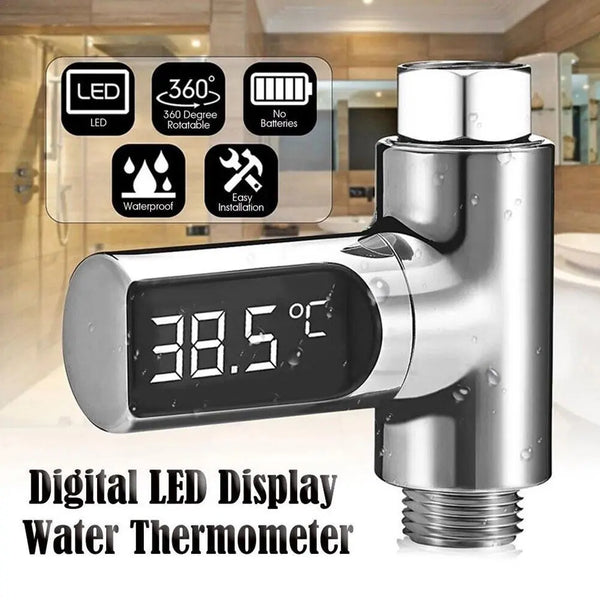 LED Digital Shower Thermometer Rotating Screen Baby Kids Adult Care Water Temperature Monitor