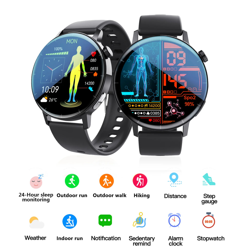 F67Pro NEW Health monitoring,non-invasive blood sugar,body temperature,heart rate,blood oxygen,automatic measurement,ECG,blood lipid analysis Smart Watch