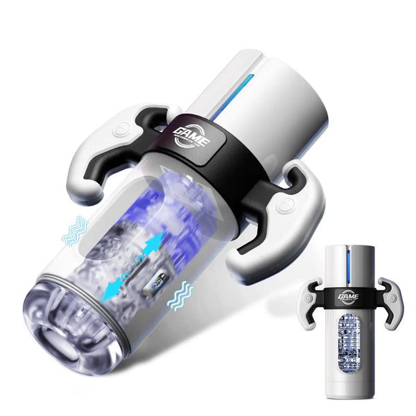 Gamepad Design Automatic Male Masturbator 3D Soft Textured Sleeve & 360° Wrapping with 9 Thrusting & Vibrating Modes Blowjob Toy