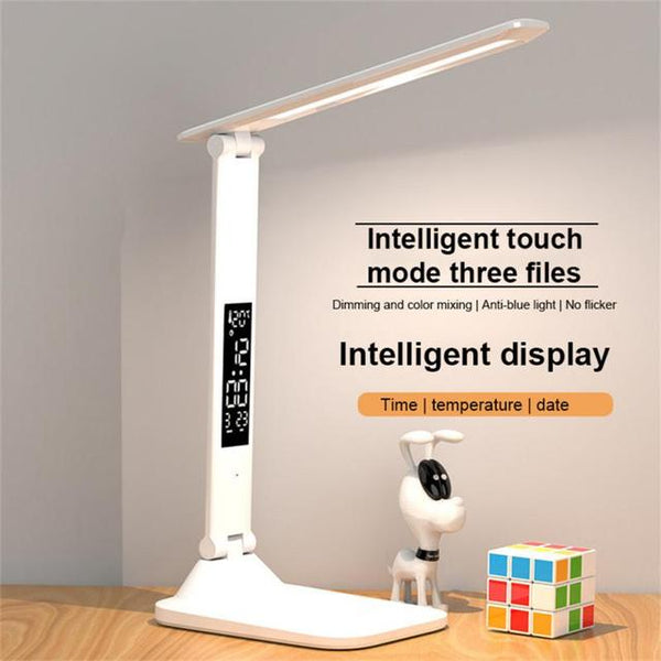 Multifunction LED Desk Table Lamp With Calendar Touch Night Light Rechargeable For Home Bedroom Reading Study Lamp