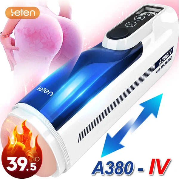 Leten A380 IV Automatic Piston Telescopic Male Masturbator Cup Heating Vagina Moaning Sex Machine