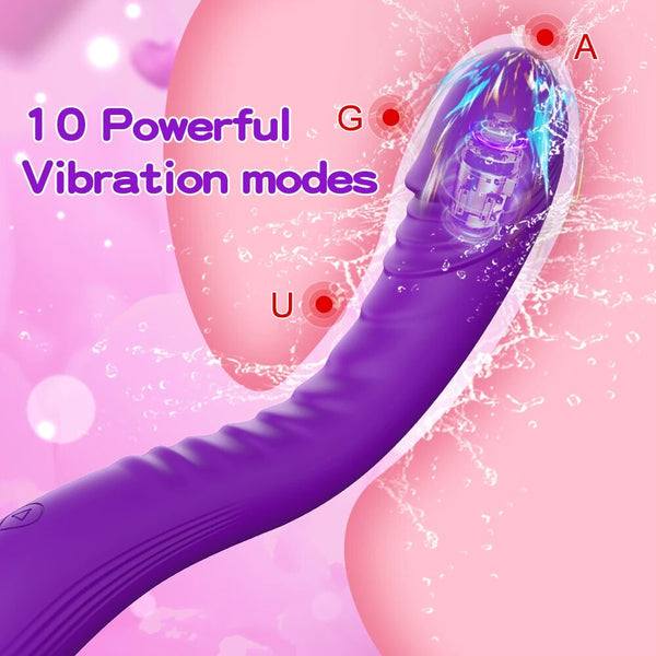 Long Vibrator Dildo Pink For Women Powerful Vibro Magic Wand Clitoris And G Spot vagina Stimulator Adult Female Masturbator