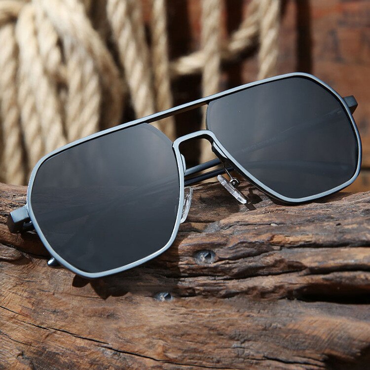 Men's Retro Sunglasses High Quality Aluminum Magnesium Metal Frame Sunglasses