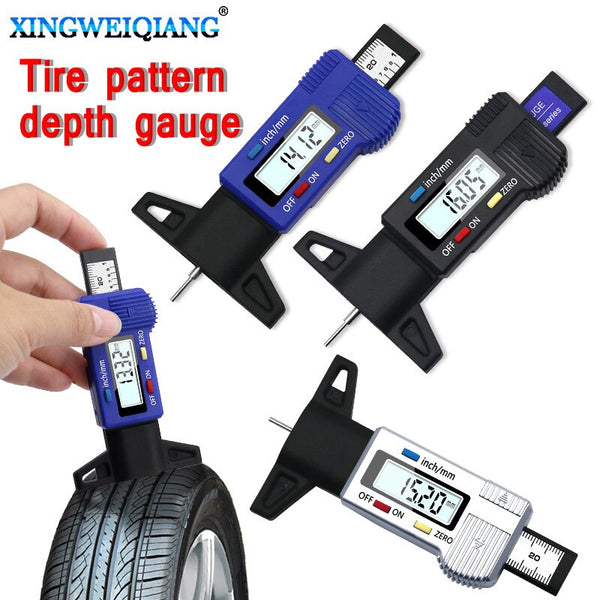 Tire Tread Depth Brake Pad Gauge Electronic Digital Display Vernier Calipers