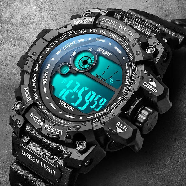 Men LED Digital Watches Luminous Fashion Sport Waterproof Watches