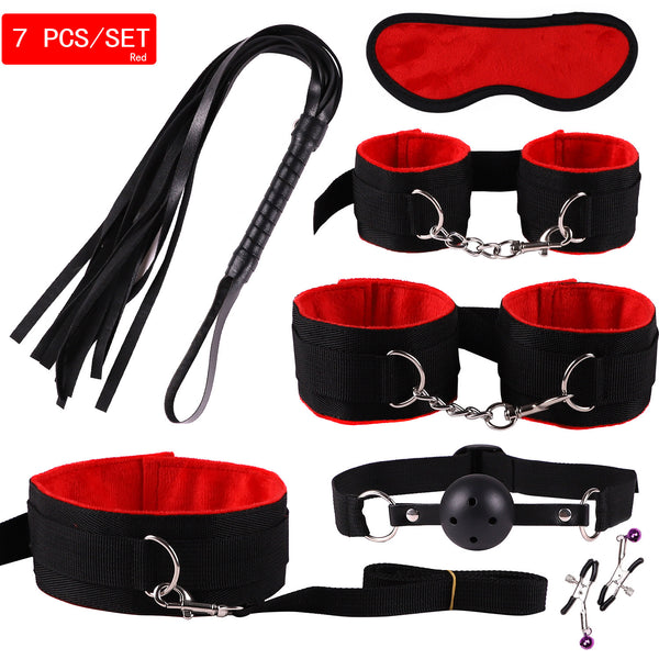 7/11Pcs Set Plush Bondage Set
