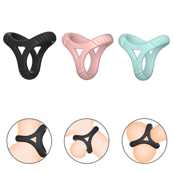 2Pcs Triple-Ring Silicone Ejaculation Control Ring: Physical Delay, Soft and Gentle, Men's Endurance Ring No sprays, no surgery, no dependency—physical ejaculation control lets you effortlessly set the pace