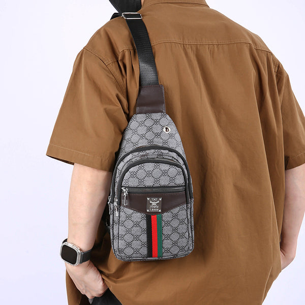 Custom-Printed Men's Chest Bags | Trendy, Casual, and Versatile Shoulder Bags | Water-Resistant Commuter Crossbody Bags