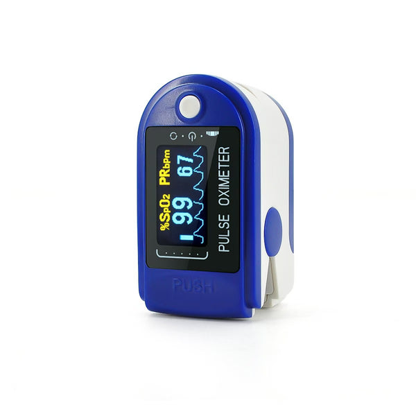 Fingertip Pulse Oximeter Diagnostic-tool Digital SpO2 PR PI Heart Rate Monitor Blue/Black