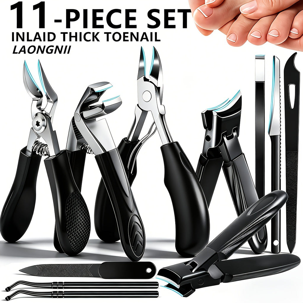 11Pcs Professional Nail Care Tool Set Eagle-Beak Curved Nail Clippers: For ingrown nails, thickened nails, curved nails and paronychia care
