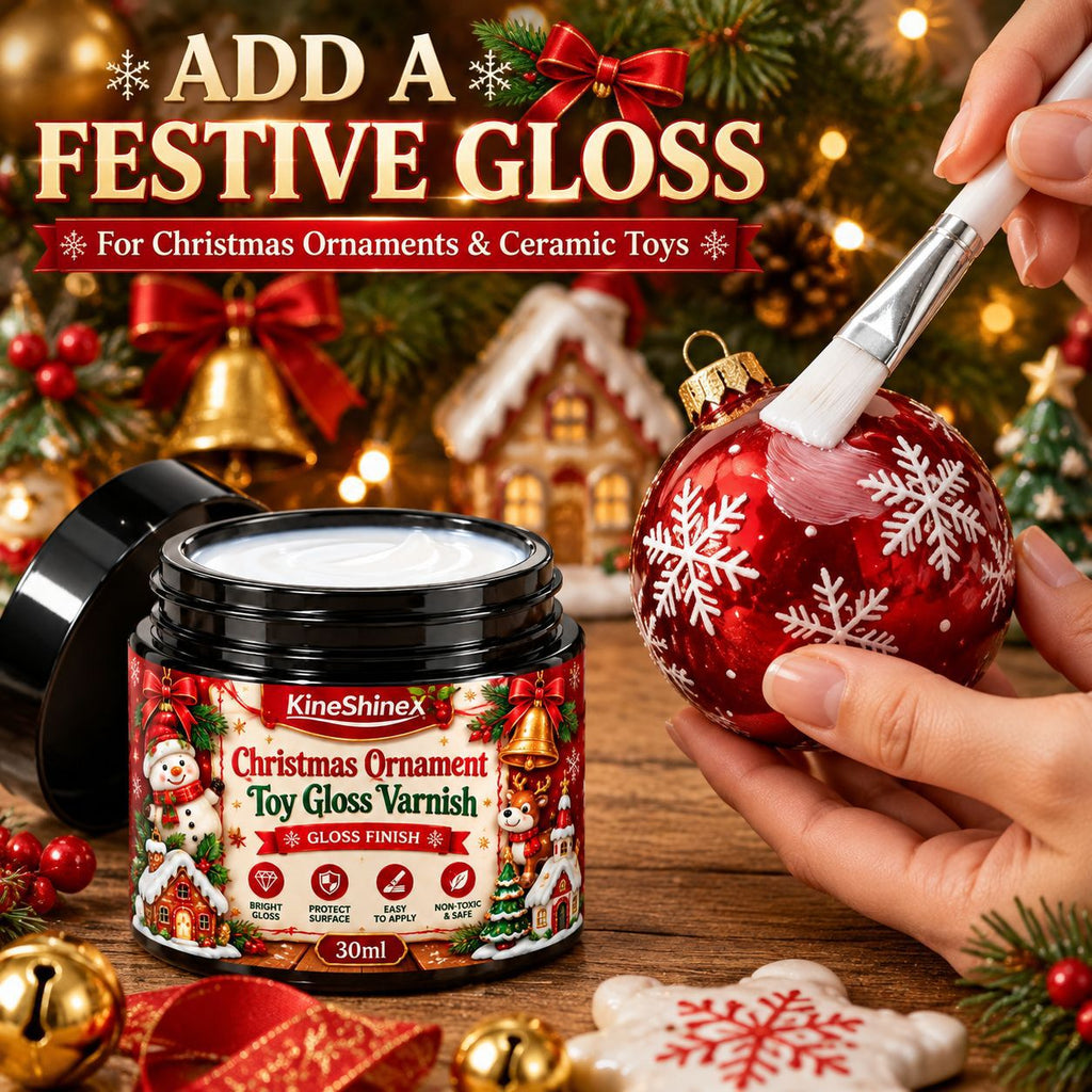 3Pcs Christmas Ornament Toy Gloss Varnish | High Gloss Clear Coating for Holiday DIY Crafts
