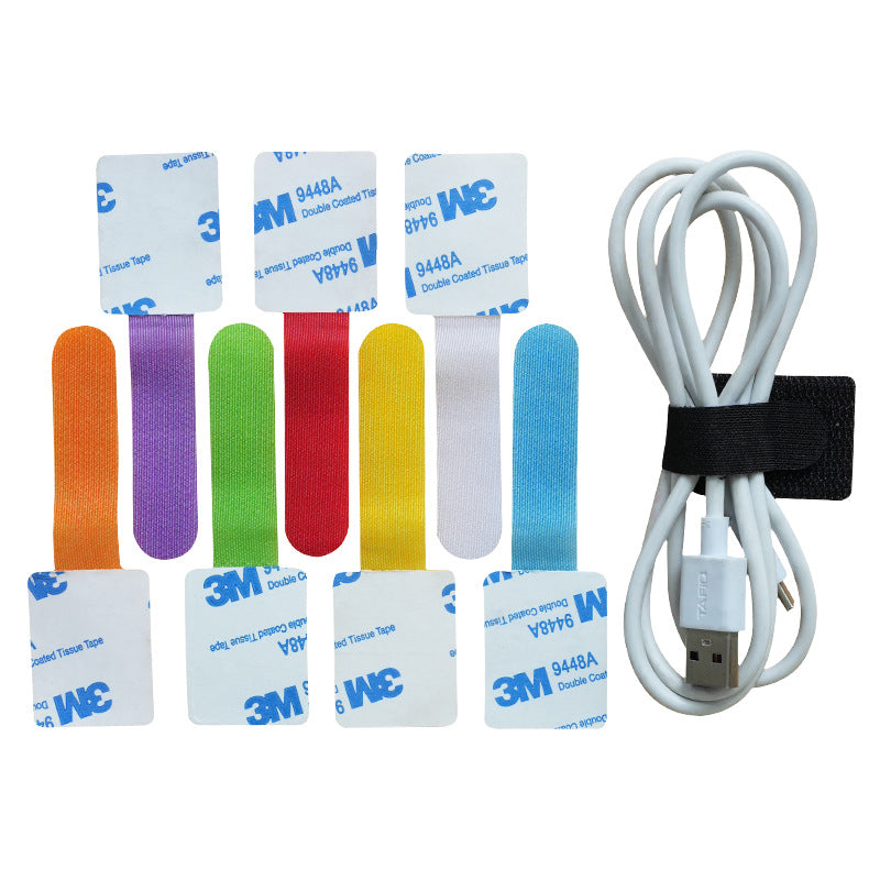 50PCS Self-Adhesive 3M Hook-and-Loop Cable Organizer—The Ultimate Data Cable Storage Solution, Power Cord Organizer, and Cable Tie