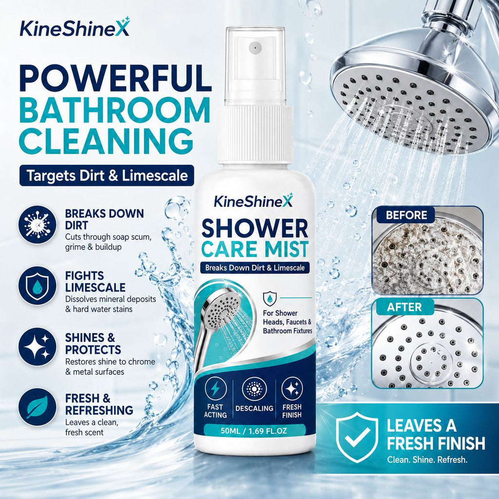 3Pcs Bathroom Showerhead and Faucet Limescale Removal Spray | Powerfully Removes Water Stains and Restores Shine to Hardware 50ml/pc