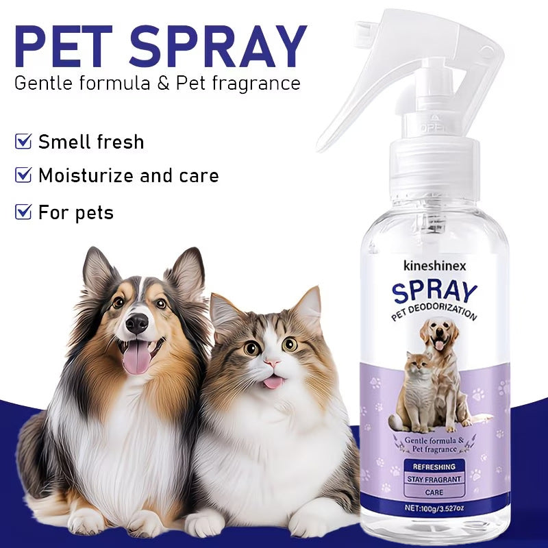 3Pcs 100ml(Total 300ml) Unisex Perfume for Cats and Dogs – Pet Deodorising Spray: Gently neutralises odours, leaves a long-lasting fragrance and provides moisturising care
