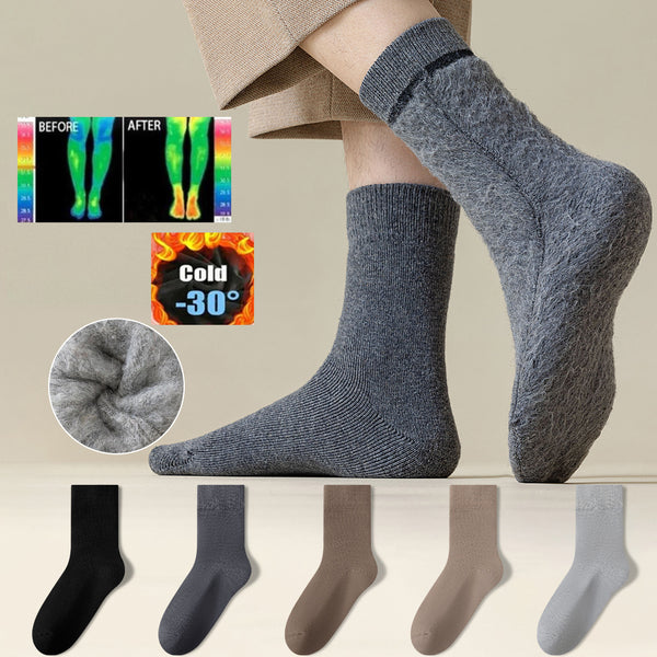 Winter Wool Thermal Socks Unisex Cashmere Blend Soft and Extra Warm Fleece-Lined Socks